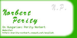 norbert perity business card